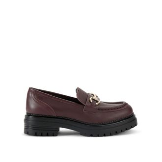 Kurt Geiger Womens Leather Tasha Loafer2 Loafers - Wine - Size UK 3