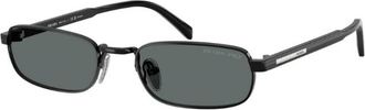 Prada Dark Grey Polar Rectangular Mens Sunglasses PR B54S 1AB5Z1 54