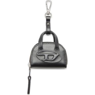 Diesel 1DR Dome Leather Bag Charm in Black at Nordstrom