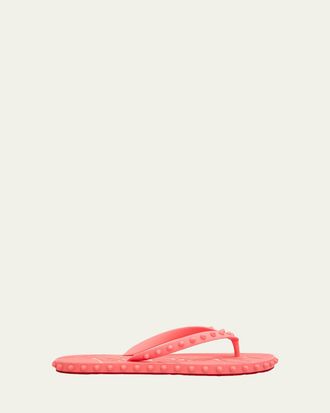 Christian Louboutin Loubi Donna Spike Flip Flops