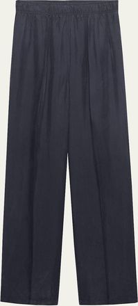 Prada Silk Straight-Leg Pull-On Pants