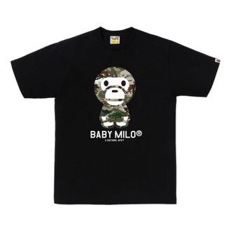 A Bathing Ape Hybrid Camo Baby Milo T-Shirt Black Camo 0ZXTEMX01410RBKM