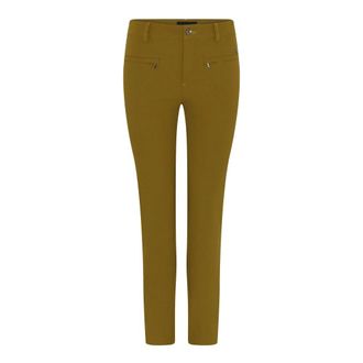 C.Ro Broeken, Dames, Bruin, XL, Leer, Slim-fit Broek