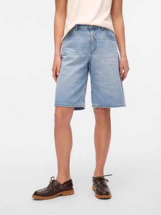 Vero Moda Jeansshorts VERO MODA VMRAILA MR DENIM JORTS NOOS, Damen, Gr. XL, N-Gr, light blau denim, Denim/Jeans, Obermaterial: 100% Baumwolle, unifarben, loose 