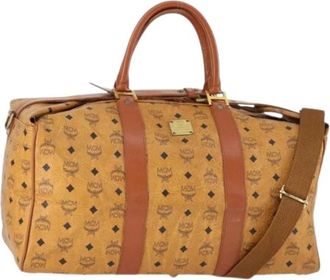 MCM Pre-owned Plastic Handtas - Dames - Vintage Weekendtas - Bruin - ONE Size - Vintage