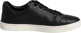 Dolce & Gabbana Black Leather Logo London Sneaker Mens Shoes (Pre-Owned)