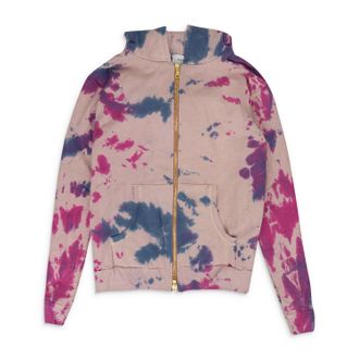 Rhude Pink Peach Tie Dye Zip Up Hoodie