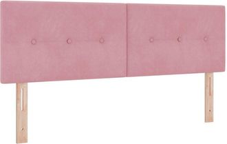 vidaXL Cabecero Montaje En La Pared Manual Rosa 144 Cm Terciopelo Vidaxl