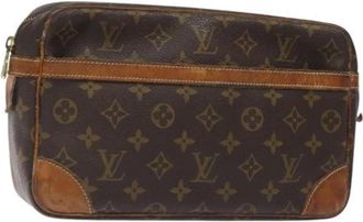 Louis Vuitton Pre-owned Canvas clutches - Dames - Vintage Clutch - Bruin - ONE Size - Leer - Vintage