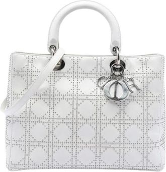 Dior Pre-owned Handbags, female, White, Size: ONE SIZE Pre-owned Vintage Handbag