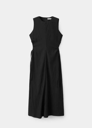 Mango Vestito lungo spacco laterale nero - Donna - XXS - MANGO