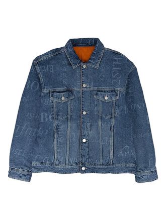 SUPREME x Martine Rose text-print denim jacket - men - Denim - M - Blue