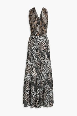 DIANE von FURSTENBERG ワンピース バックジップ ブルー DIANE VON FURSTENBERG Sydney floral-print crepe mini dress