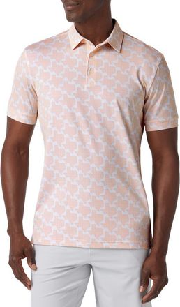 Mizzen+Main Versa Trim Fit Performance Golf Polo in Burnt Orange Lonestar State at Nordstrom, Size X-Large