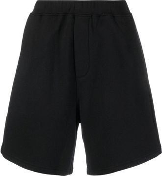 Dsquared2 knee-length cotton track shorts - men - Cotton - S - Black
