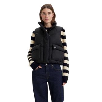 Levi's Bubble Western-vest voor dames (Kaviaar)