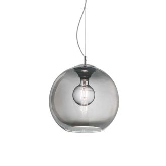 Netlighting Nemo 1 Light Small Dome Ceiling Pendant Grey Smokey E27