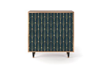 StoryZ Aparador azul y amarillo 4 puertas L 96 cm