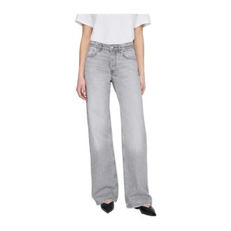 Anine Bing Hugh Jeans - female - Anine Bing - Wide Jeans - Gray - W24 - Jeans