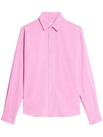 Ami long-sleeve buttoned shirt - women - Elastane/Viscose - 34 - Pink