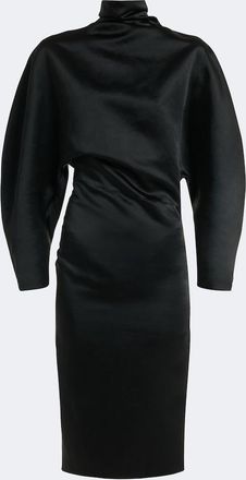Khaite Harlin draped satin midi dress