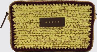 Marni Borsa a spalla piccola in lana crochet con tracolla regolabile