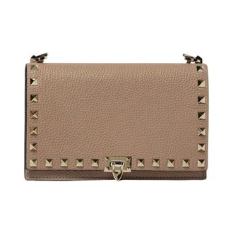 Valentino Garavani Cross Body Bags, female, Pink, ONE SIZE, Studded Leather Crossbody Bag