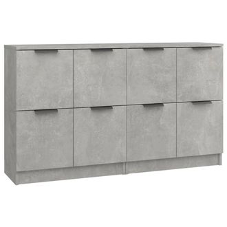 vidaXL Aparadores 2 Uds Madera Contrachapada Gris Hormig&oacute;n 60x30x70 Cm Vidaxl