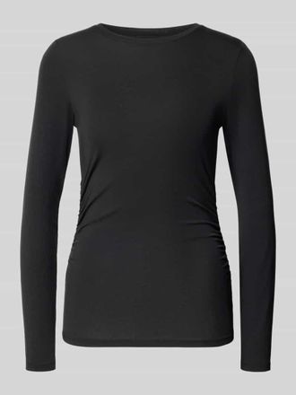 Vero Moda Slim Fit Langarmshirt aus Lyocell-Mix Modell AVA in Black, Gr&ouml;&szlig;e XL