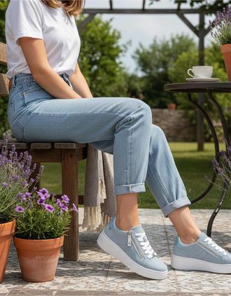 Rieker Womens Rieker CARLA Ladies Casual Trainers Blue - Size: 7.5