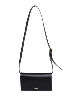 Jil Sander All day shoulder bag in black leather