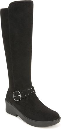 Bzees Womens Bzees Brandy I7221F1- Black Suede Knee-High Boots LION962