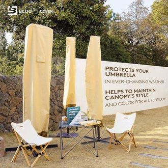 OEM Funda Impermeable Para Sombrilla De Patio/jard&iacute;n/balc&oacute;n, Playa/parque - Curva Color Beige - 265 X 30 Cm