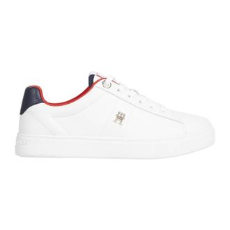 Tommy Hilfiger Schoenen, Dames, Wit, 39 EU, Leer, Elevated Sneakers