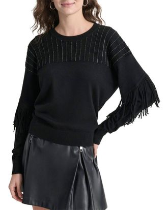 DKNY Dkny Fringe Sweater
