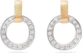 Marco Bicego Jaipur Link Collection 18K Yellow & White Gold Flat-Link Diamond Studs - OB1757 B1 YW Q6