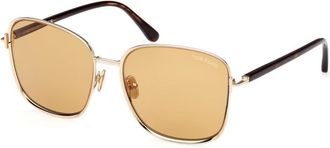 Tom Ford Ladies Black Square Sunglasses FT1029 32E