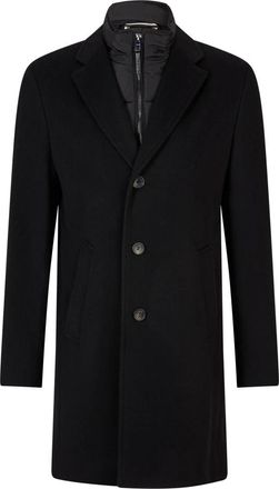 HUGO BOSS Single-Breasted Coats - Heren - Mantel - Zwart - M - Wol - Jassen