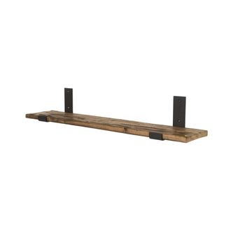 Hannun Estanter&iacute;a/librer&iacute;a de pared flotante en madera marr&oacute;n claro 110 cm