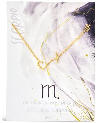 Sterling Forever 14K Plated Scorpio Pendant Necklace