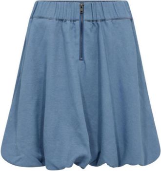 Co'Couture Blauwe Ballon Rok - Dames - Korte rokken - Blauw - M - Katoen - Rokken