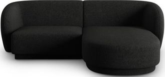 CXL by Christian Lacroix 3-Sitzer Designer Ecksofa Lionel - Chenille Schwarz Melange