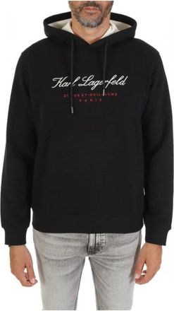 Karl Lagerfeld Sweat Hoody - Heren - Hoodies - Zwart - L - Katoen - Hoodies & sweatvesten