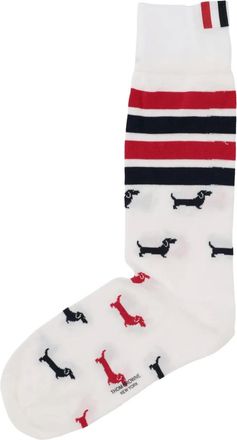 Thom Browne Hector sokken met vier strepen - Wit