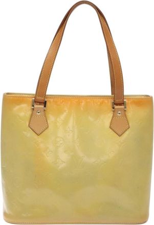 Louis Vuitton Houston Handbag Monogram Vernis Yellow Patent_Leather Handbag (Pre-Owned)