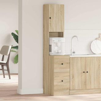 vidaXL Mobile Da Cucina Beige 35 X 50 X 180 Cm Legno Multistrato - Vidaxl