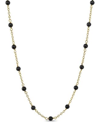 Jewelmak 14K Black Onyx Necklace