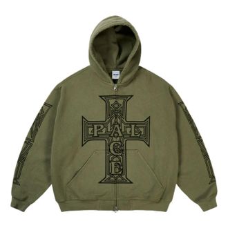 Palace Y So Cross Pigment Hoodie The Deep Green P30CS227
