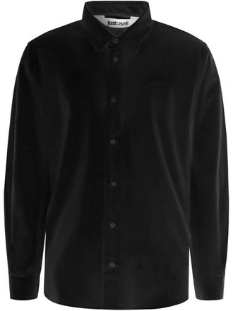 Just Cavalli velvet shirt - men - Fabric - 48 - Black