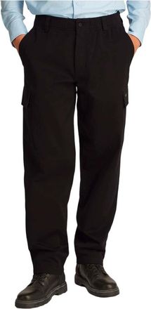 Calvin Klein Jeans Reguliere rechte herenbroek - Heren - Straight fit broeken - Zwart - W33 L32 - Katoen - Broeken